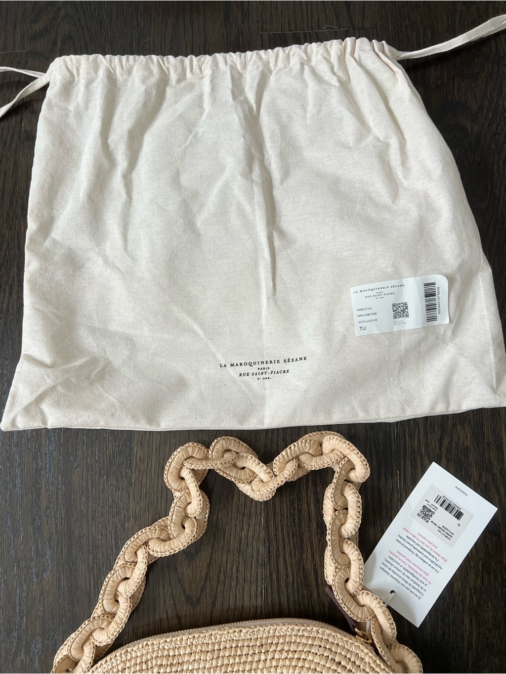 [New with Tags] Sezane Isabelle Bag in Natural Woven Raffia - Picture 3 of 10